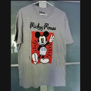 Disney Mickey Mouse Red Logo Cursive Writing